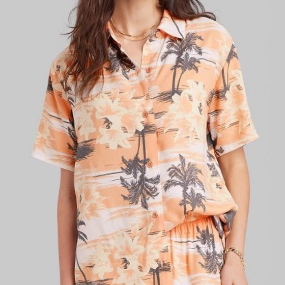 Ascot and Hart | Tops | Ascot Hart Womens Tropical Woven Short Sleeve